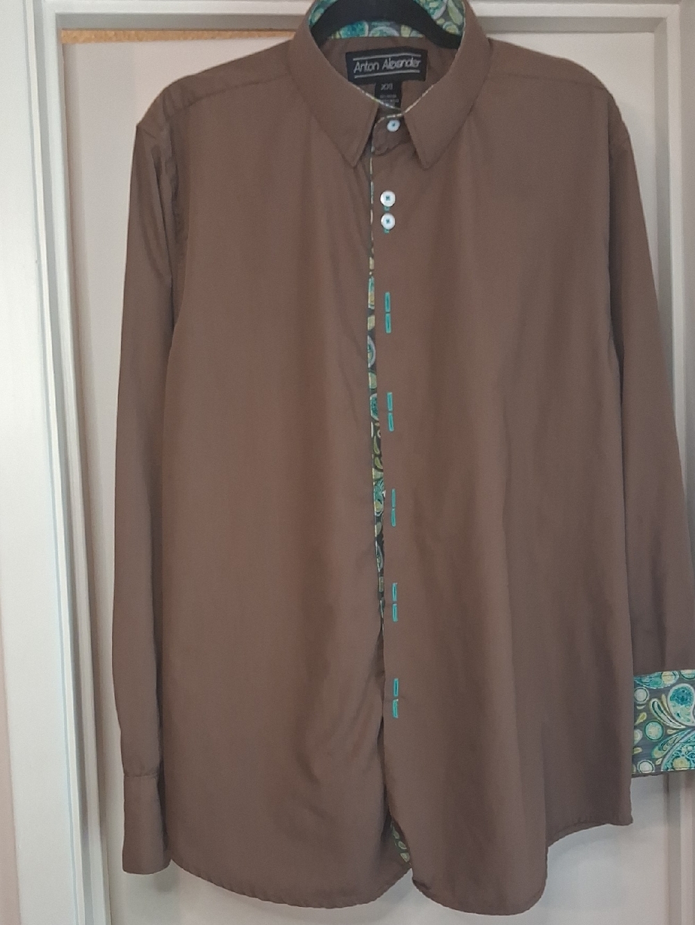 Brown Long-Sleeve Dress Shirt